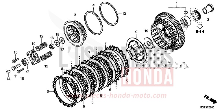 CLUTCH for CBR500R ABS GRAPHITE BLACK (NHB01) from 2013